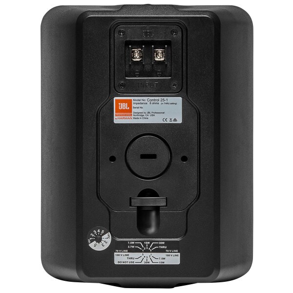Main product image for JBL Control 25-1 5" 2-Way Indoor/Outdoor Speaker Pair 70V / 100V / 8 Ohm - Black246-8542